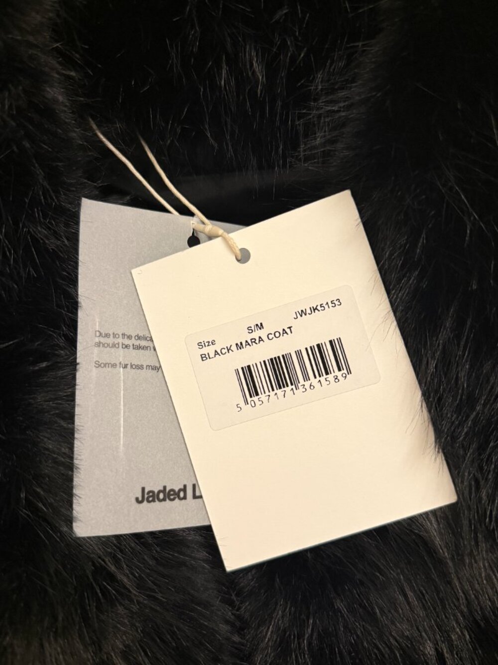 Jaded London Mara Oversized Faux Fur Coat in Black (new) - Picture 4 of 4